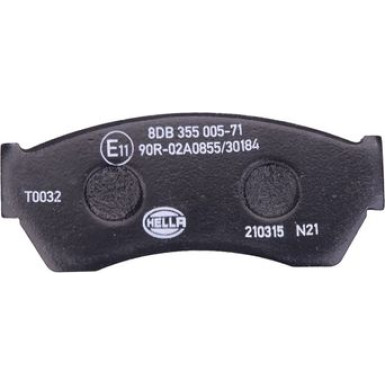 Hella | Bremsbelagsatz, Scheibenbremse | 8DB 355 005-711