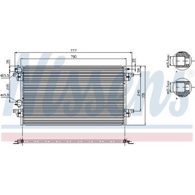 94856 Kondensator, Klimaanlage ** FIRST FIT **