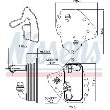 90996 Ölkühler, Motoröl ** FIRST FIT **