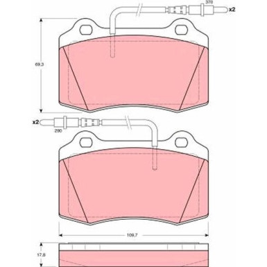 GDB1359 Bremsbelagsatz, Scheibenbremse