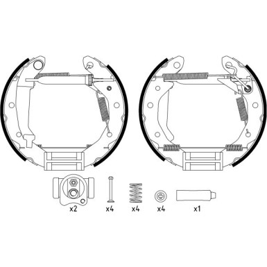 Hella | Bremsbackensatz | 8DB 355 022-661