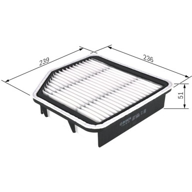 BOSCH F 026 400 192 Luftfilter