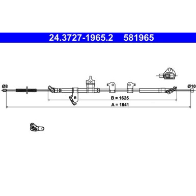 24.3727-1965.2 Seilzug, Feststellbremse 24.3727-1965.2 Seilzug, Feststellbremse