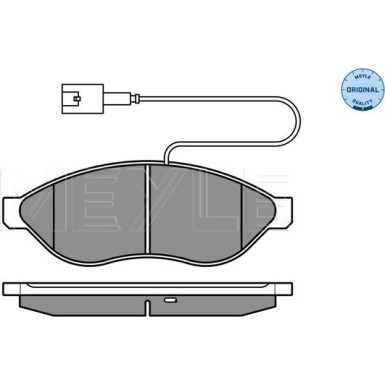 Meyle Bremsbelagsatz, Scheibenbremse MEYLE-ORIGINAL: True to OE 025 244 6819/W2 Meyle Bremsbelagsatz, Scheibenbremse MEYLE-ORIGINAL: True to OE 025 244 6819/W2