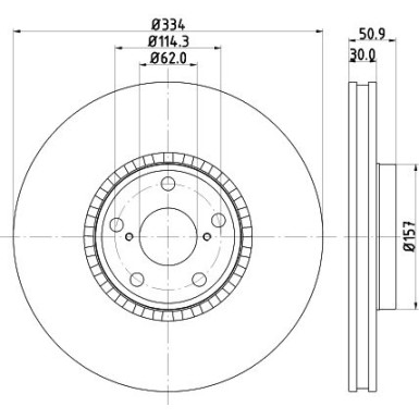 Hella | Bremsscheibe | 8DD 355 129-831