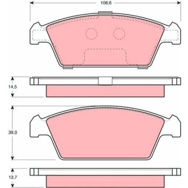 GDB3108 Bremsbelagsatz, Scheibenbremse