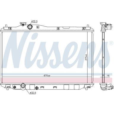 Nissens | Kühler, Motorkühlung | 68093