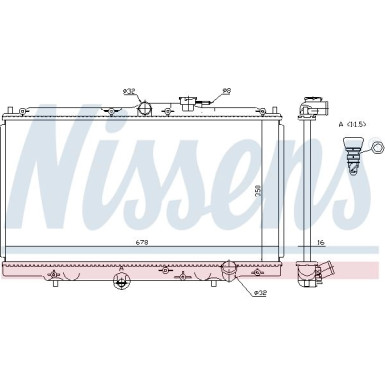 Nissens | Kühler, Motorkühlung | 62258