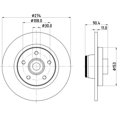 Hella | Bremsscheibe | 8DD 355 123-421