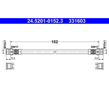 24.5201-0152.3 Bremsschlauch 24.5201-0152.3 Bremsschlauch