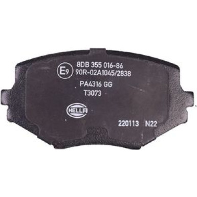 Hella | Bremsbelagsatz, Scheibenbremse | 8DB 355 016-861