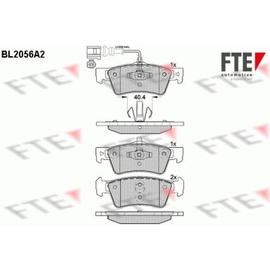 FTE | Bremsbelagsatz, Scheibenbremse | 9010640