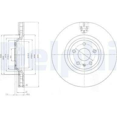 Delphi | Bremsscheibe | BG9054