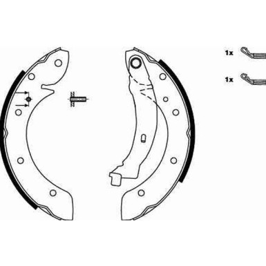 GS8620 Bremsbackensatz GS8620 Bremsbackensatz