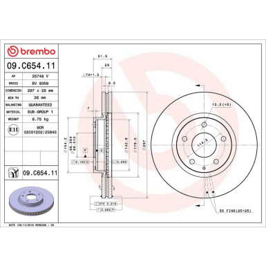 Brembo | Bremsscheibe | 09.C654.11