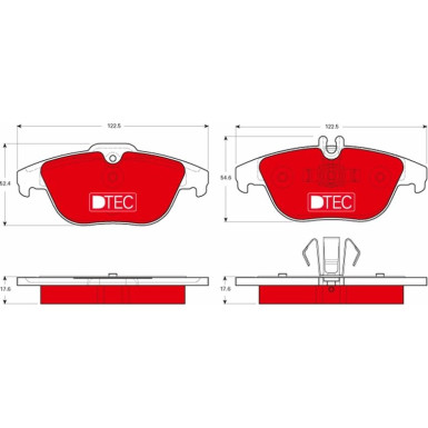 GDB1738DTE Bremsbelagsatz, Scheibenbremse DTEC COTEC