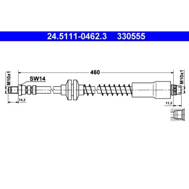 ATE | Bremsschlauch | 24.5111-0462.3