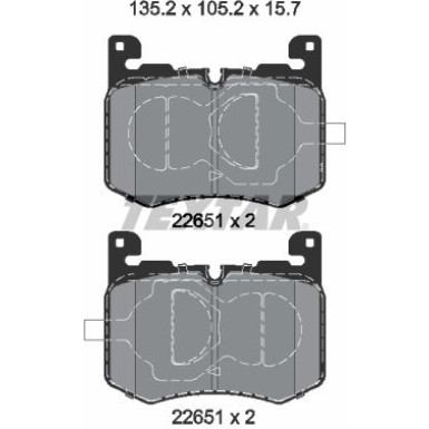 Textar Bremsbelagsatz, Scheibenbremse Q+ 2265101