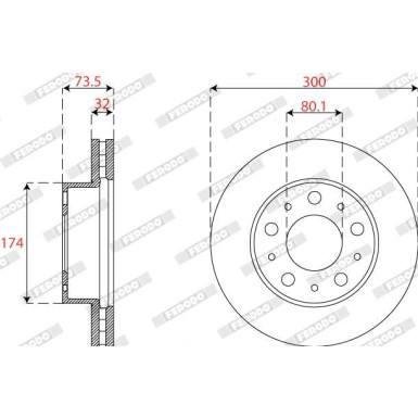 Ferodo Bremsscheibe PREMIER DDF2795-1