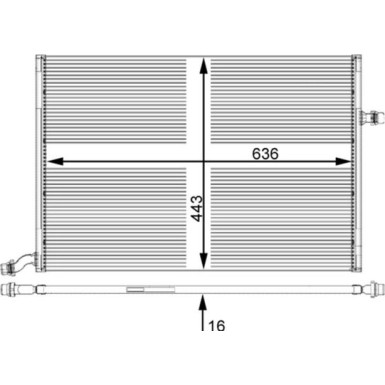 Mahle Niedertemperaturkühler, Ladeluftkühler BEHR Premium Line CIR 25 000P