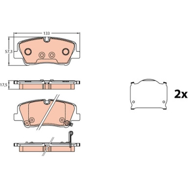 GDB3646 Bremsbelagsatz, Scheibenbremse