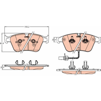 GDB2177 Bremsbelagsatz, Scheibenbremse