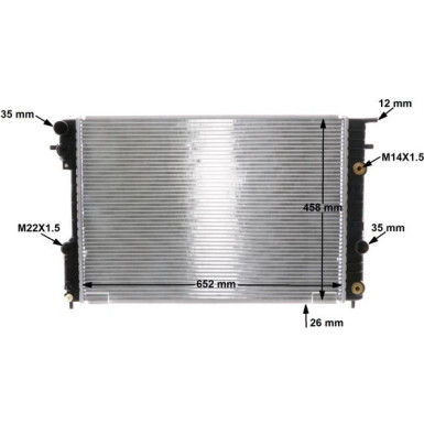 Mahle | Kühler, Motorkühlung | CR 560 000S