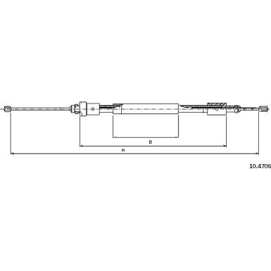 10.4706 Seilzug, Feststellbremse 10.4706 Seilzug, Feststellbremse