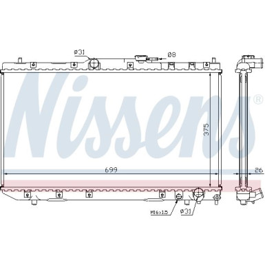 Nissens | Kühler, Motorkühlung | 64785A