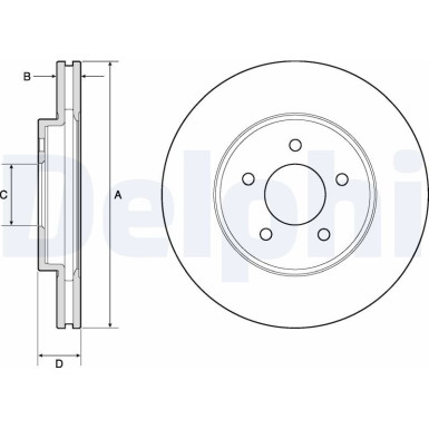 Delphi | Bremsscheibe | BG4120