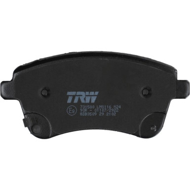 TRW | Bremsbelagsatz, Scheibenbremse | GDB3509