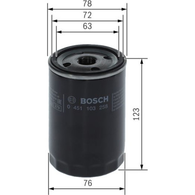 BOSCH 0 451 103 258 Ölfilter BOSCH 0 451 103 258 Ölfilter