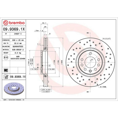 Brembo Bremsscheibe XTRA LINE - Xtra 09.9369.1X