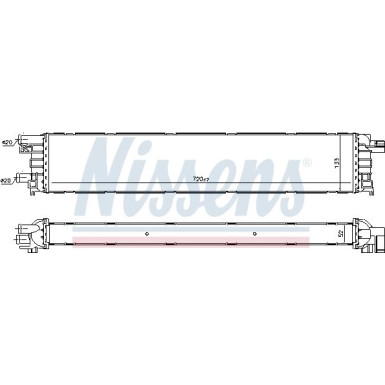Nissens | Niedertemperaturkühler, Ladeluftkühler | 60355