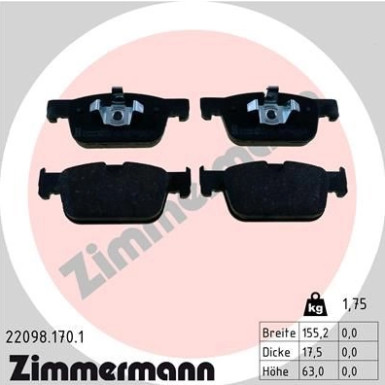 22098.170.1 Bremsbelagsatz, Scheibenbremse