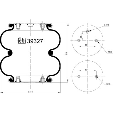 FEBI BILSTEIN 39327 Federbalg, Luftfederung