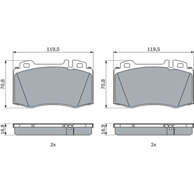 0 986 424 705 Bremsbelagsatz, Scheibenbremse
