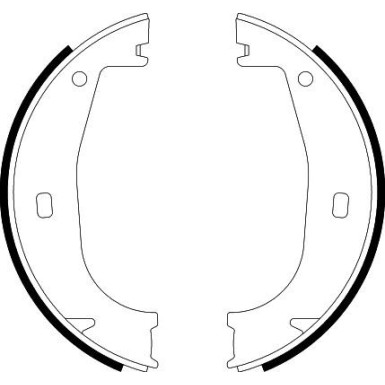 Hella | Bremsbackensatz, Feststellbremse | 8DA 355 050-351