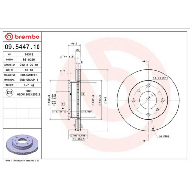 Brembo | Bremsscheibe | 09.5447.10