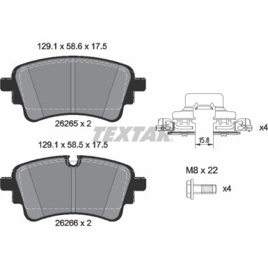 2626503 Bremsbelagsatz, Scheibenbremse