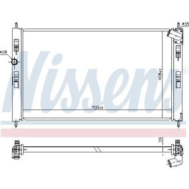 Nissens | Kühler, Motorkühlung | 636034