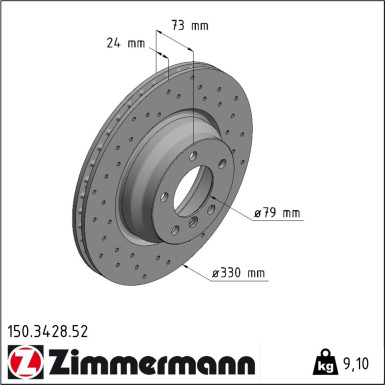Zimmermann Bremsscheibe SPORT Z 150.3428.52