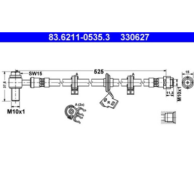 ATE | Bremsschlauch | 83.6211-0535.3