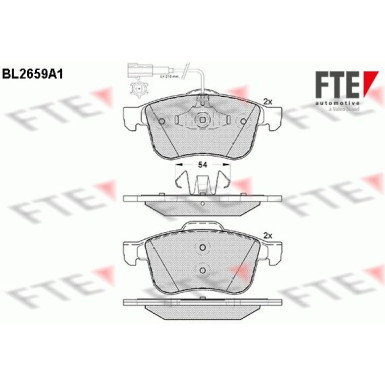 FTE | Bremsbelagsatz, Scheibenbremse | 9010898