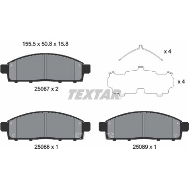 2508703 Bremsbelagsatz, Scheibenbremse