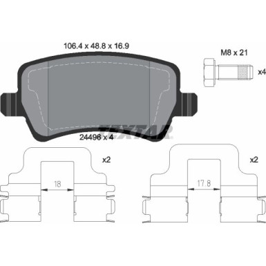 2449602 Bremsbelagsatz, Scheibenbremse Q+