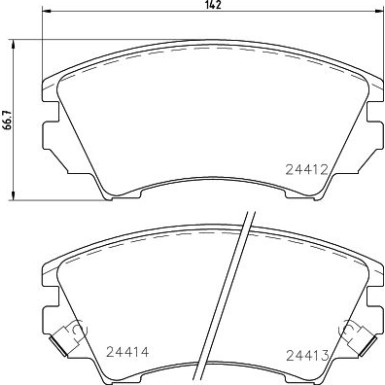 Hella Pagid | Bremsbelagsatz, Scheibenbremse | 8DB 355 013-041