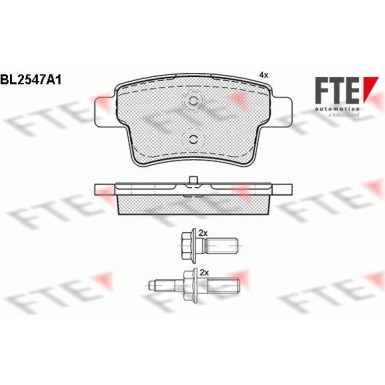 FTE | Bremsbelagsatz, Scheibenbremse | 9010798