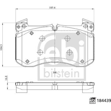 FEBI BILSTEIN 184439 Bremsbeläge