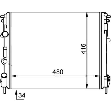 Mahle | Kühler, Motorkühlung | CR 92 000S